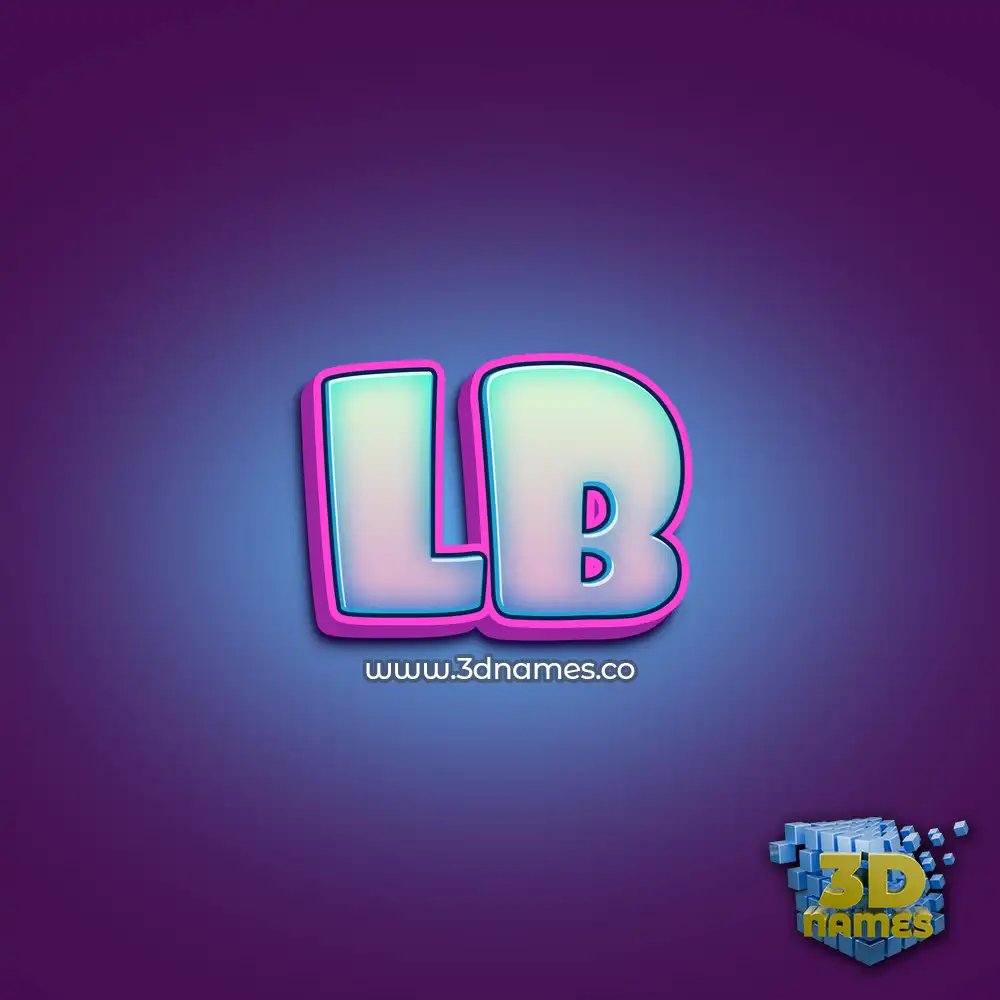 lb in Phat Purple style - 3D name wallpaper