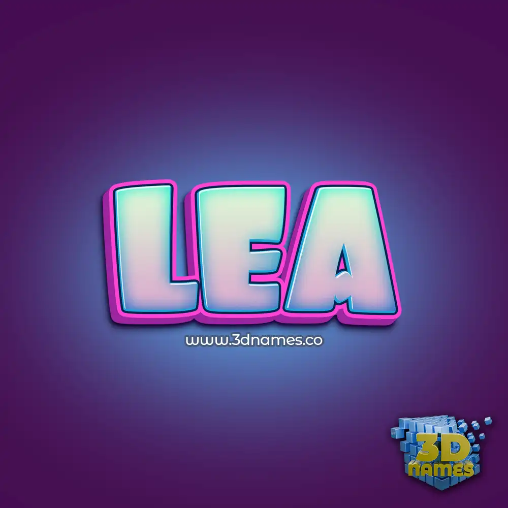 lea in Phat Purple style - 3D name wallpaper