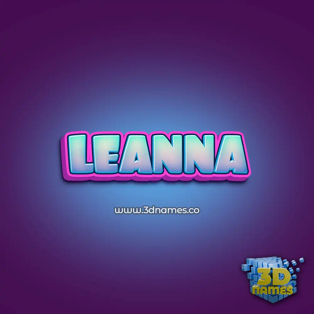 leanna in Phat Purple style - 3D name wallpaper