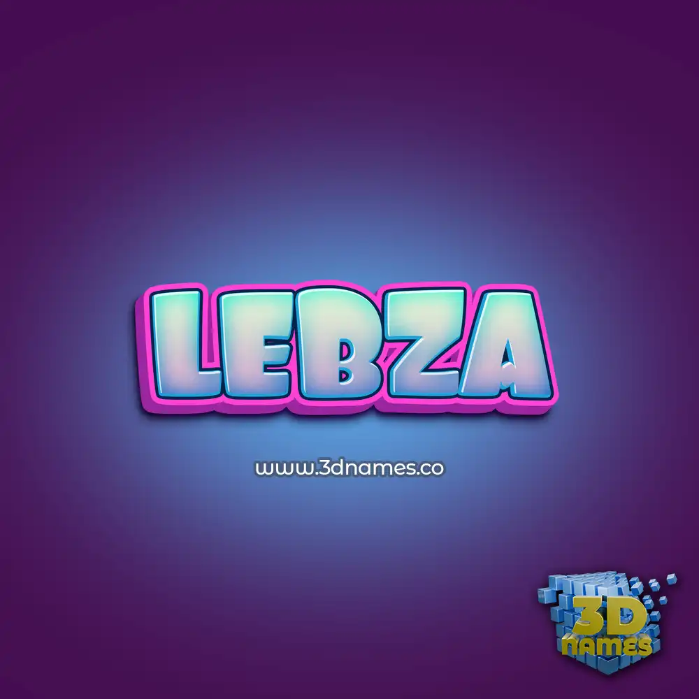 lebza in Phat Purple style - 3D name wallpaper