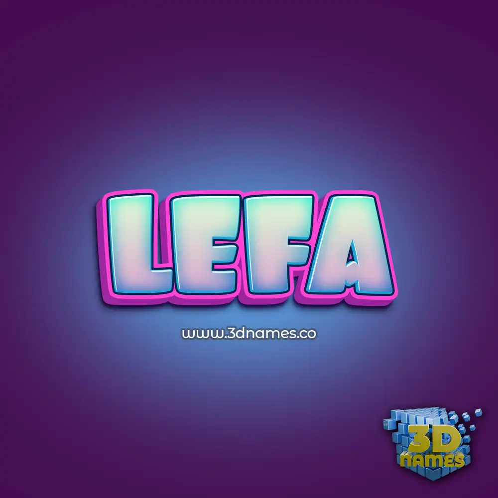 lefa in Phat Purple style - 3D name wallpaper