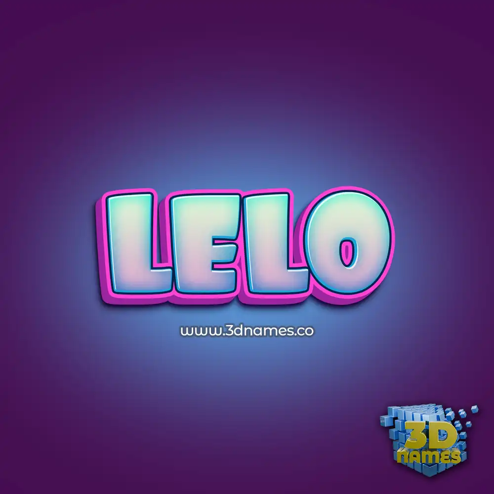 lelo in Phat Purple style - 3D name wallpaper