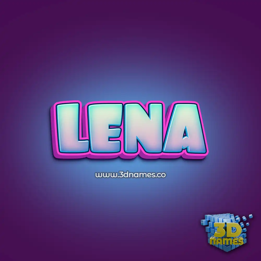 lena in Phat Purple style - 3D name wallpaper