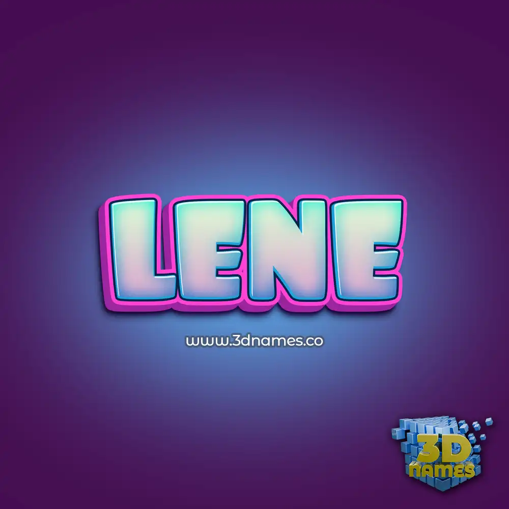 lene in Phat Purple style - 3D name wallpaper
