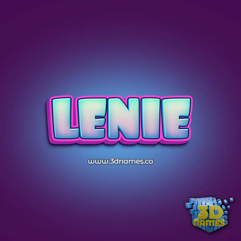 lenie in Phat Purple style - 3D name wallpaper