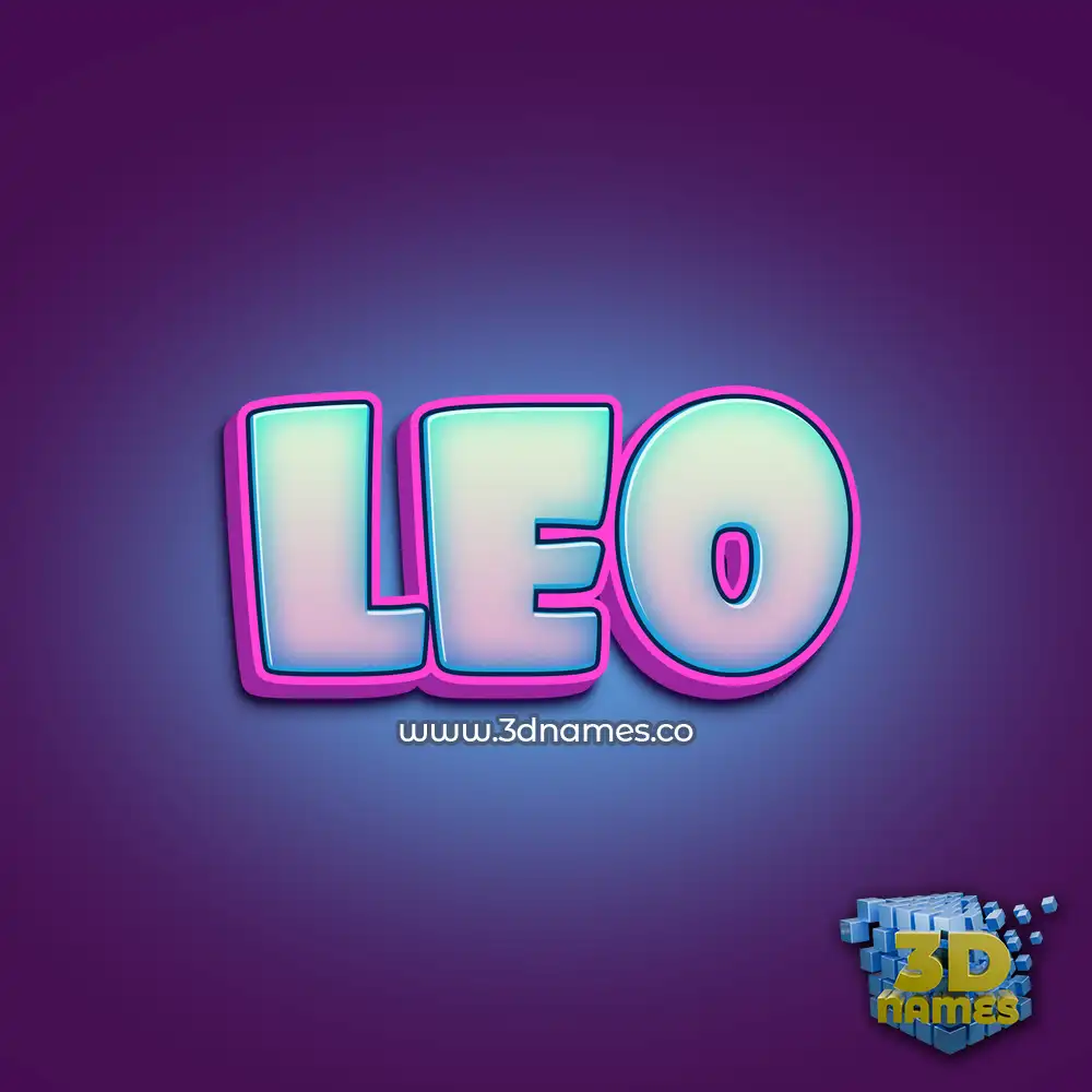 leo in Phat Purple style - 3D name wallpaper