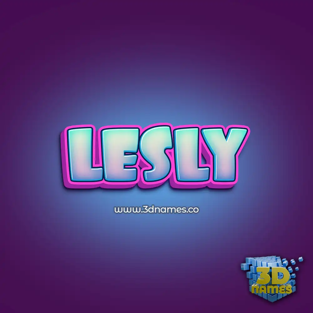 lesly in Phat Purple style - 3D name wallpaper