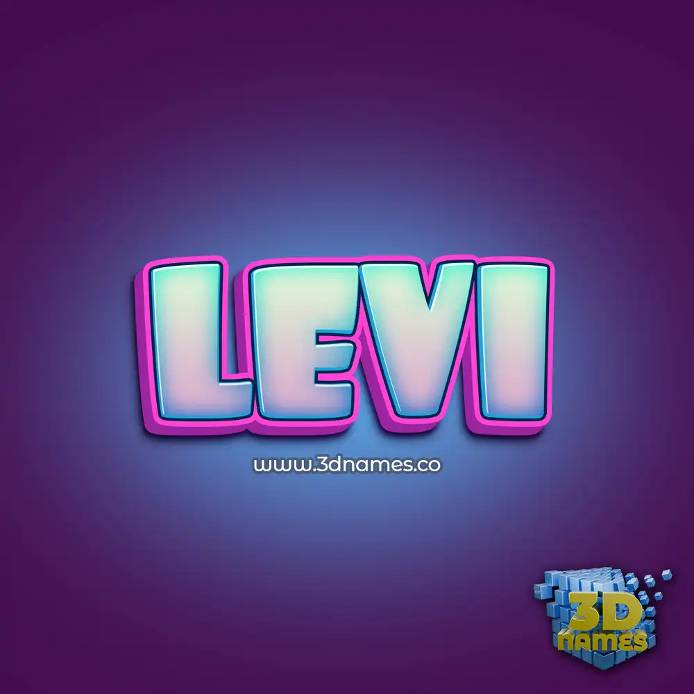 levi in Phat Purple style - 3D name wallpaper