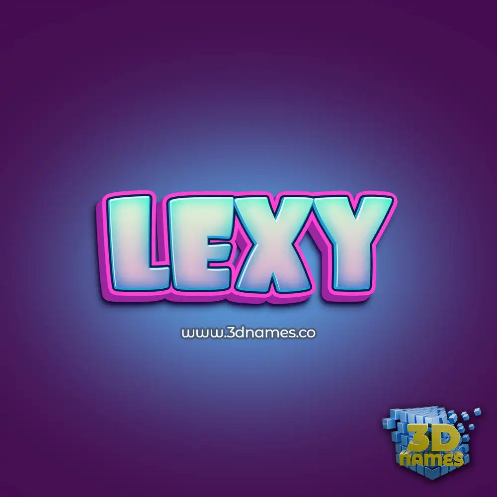 lexy in Phat Purple style - 3D name wallpaper
