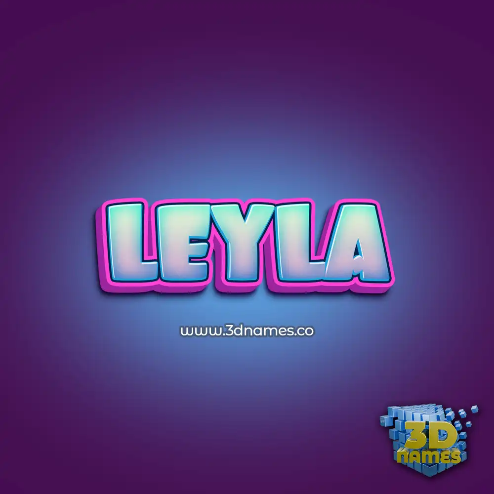 leyla in Phat Purple style - 3D name wallpaper