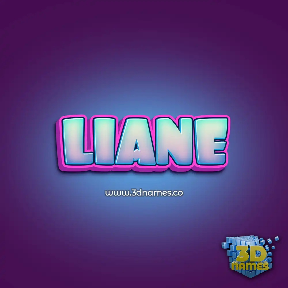 liane in Phat Purple style - 3D name wallpaper
