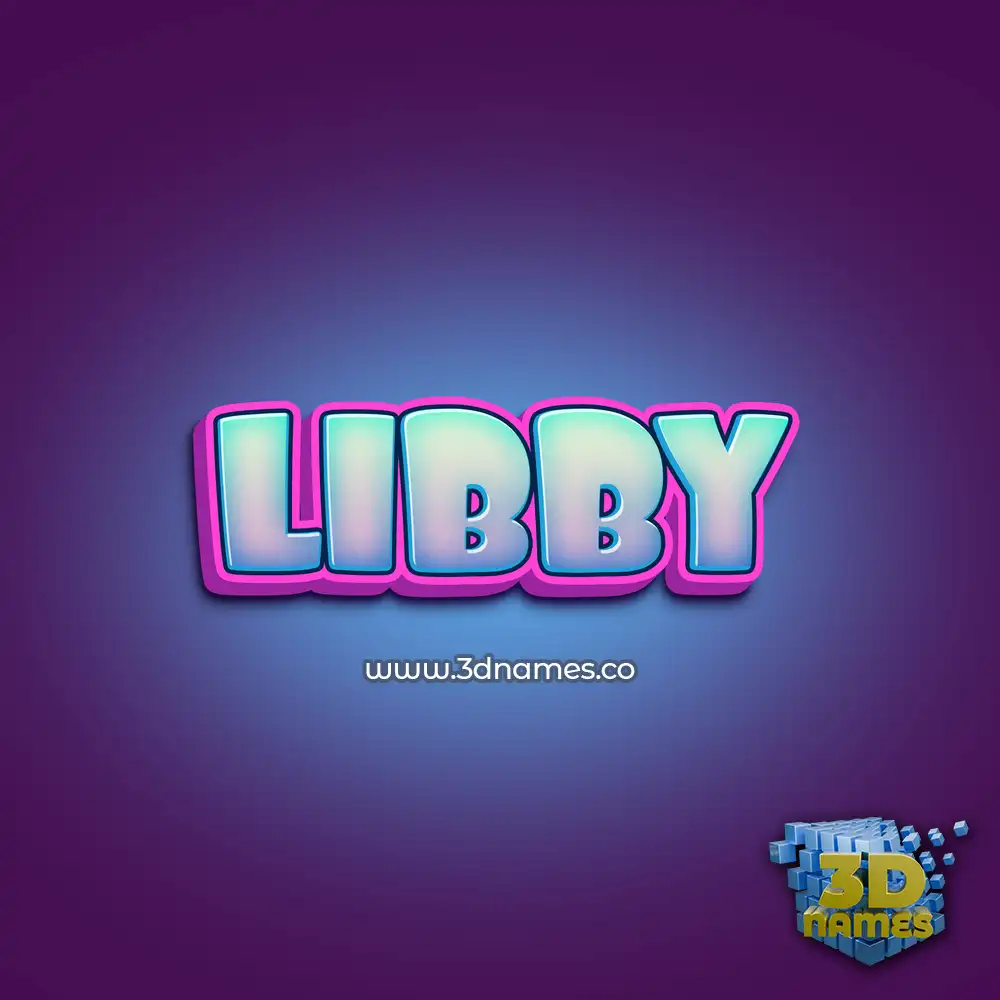 libby in Phat Purple style - 3D name wallpaper