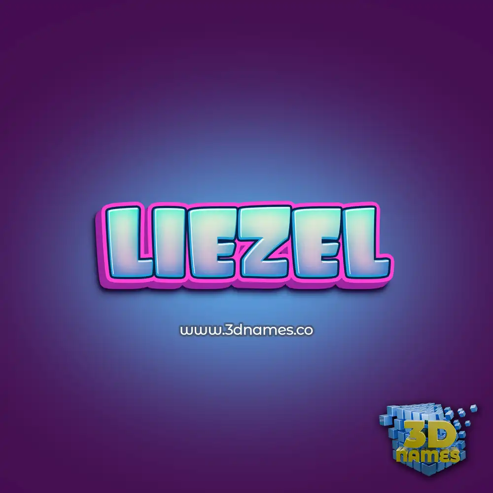 liezel in Phat Purple style - 3D name wallpaper