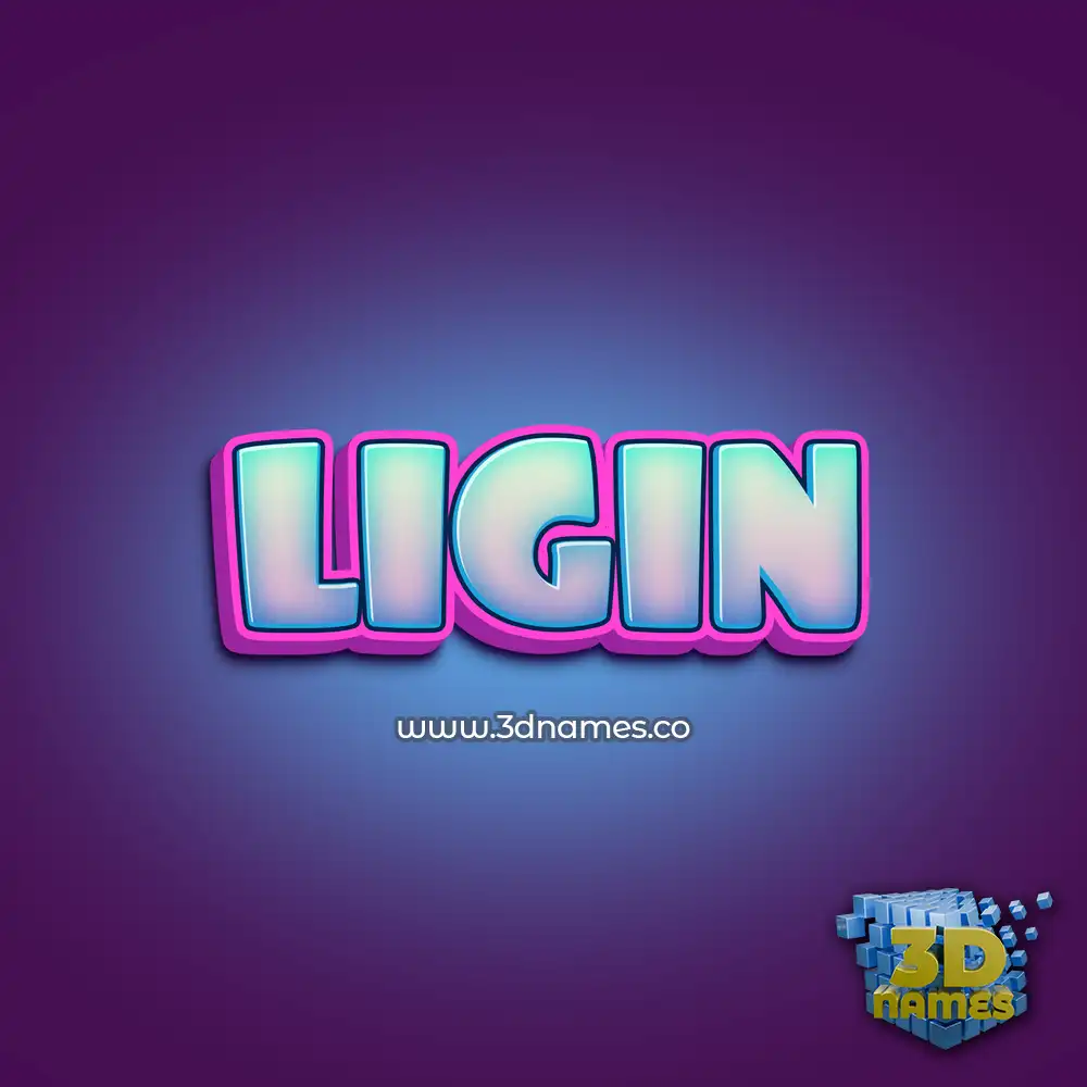 ligin in Phat Purple style - 3D name wallpaper
