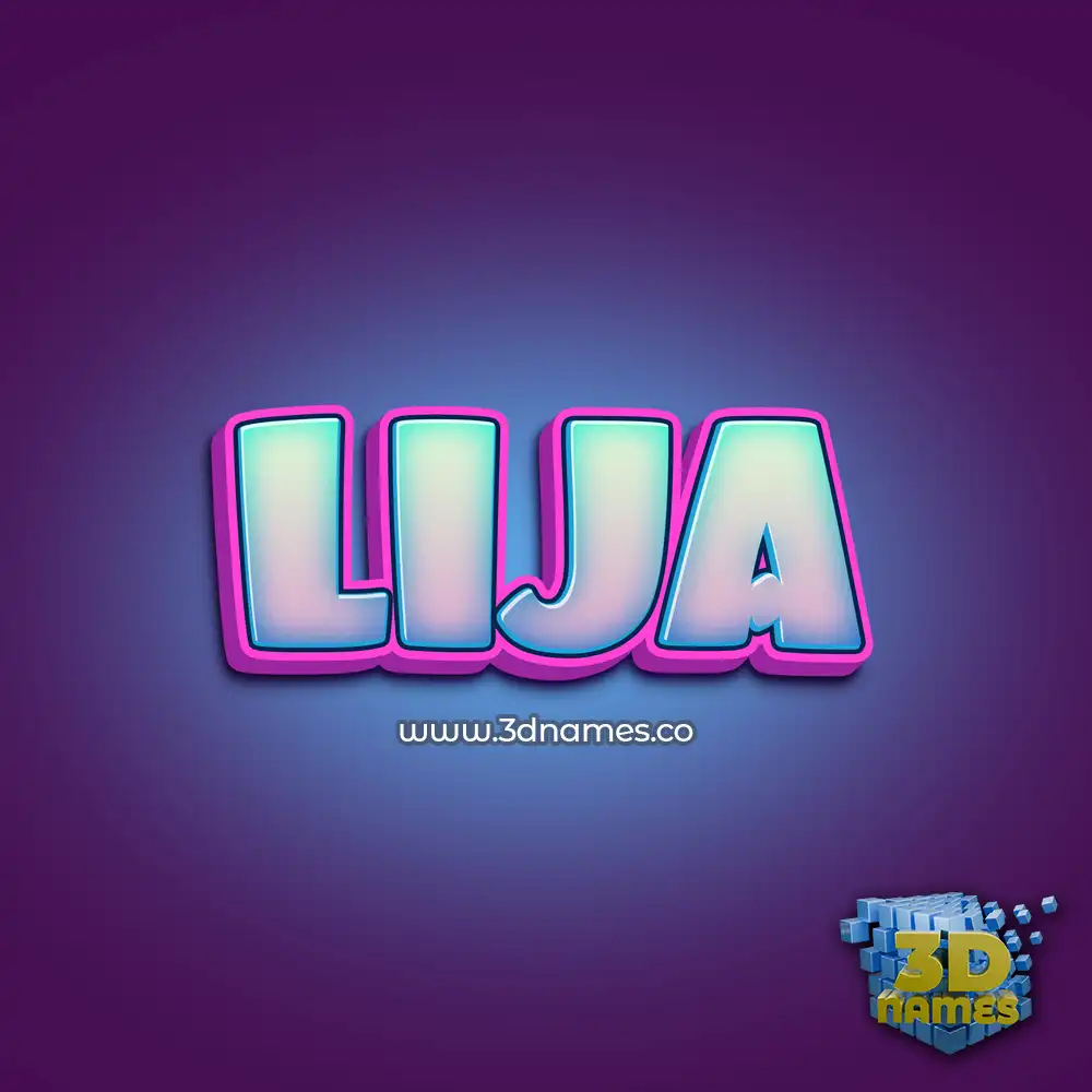 lija in Phat Purple style - 3D name wallpaper