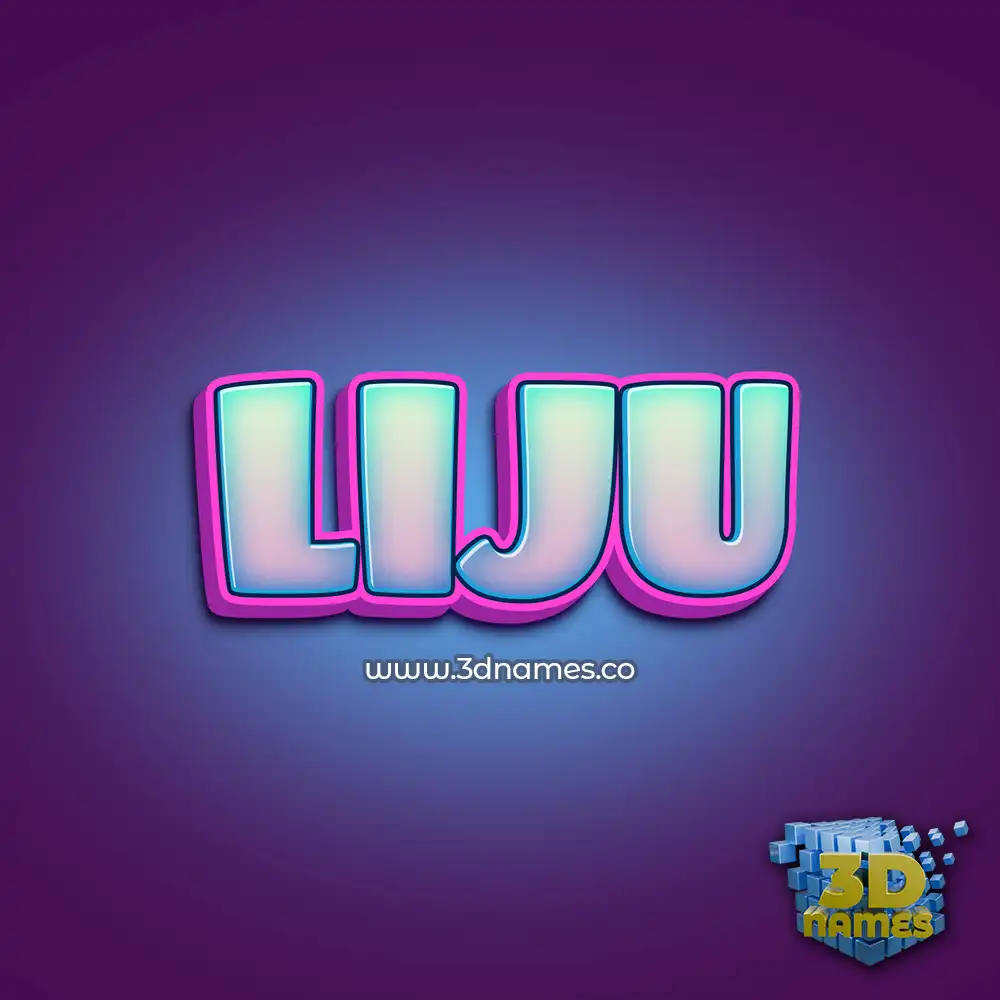 liju in Phat Purple style - 3D name wallpaper