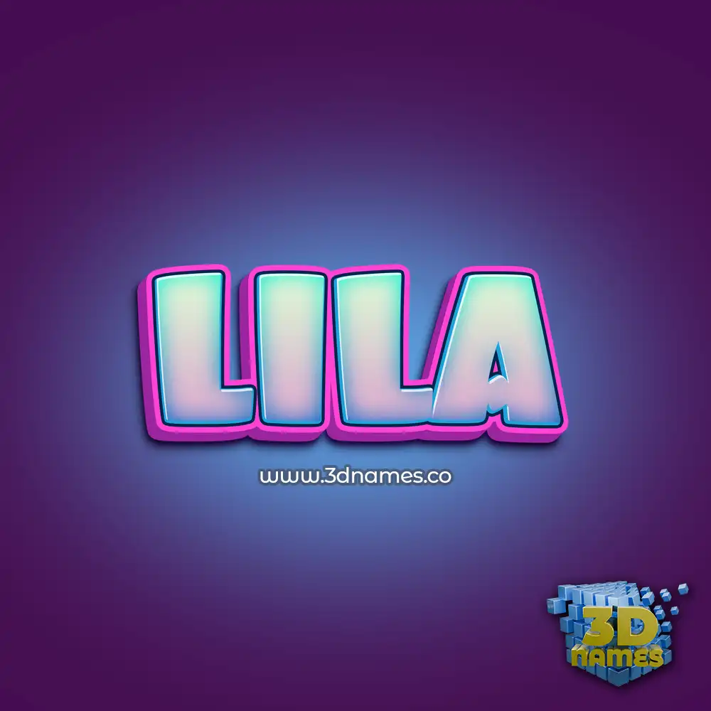 lila in Phat Purple style - 3D name wallpaper