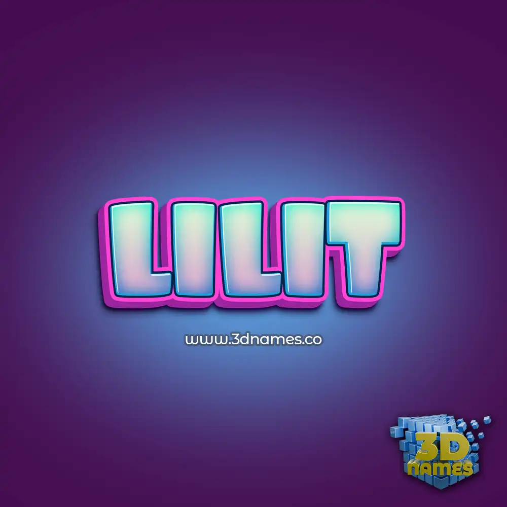 lilit in Phat Purple style - 3D name wallpaper