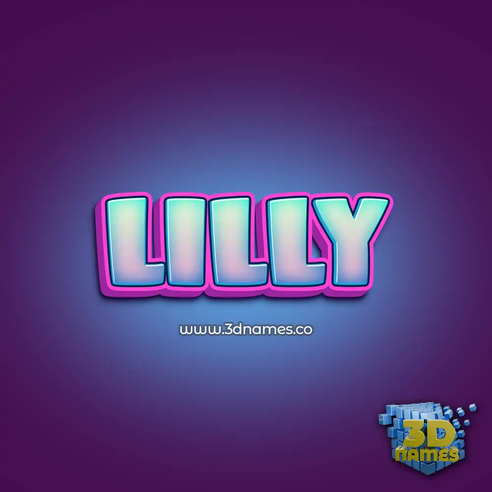 lilly in Phat Purple style - 3D name wallpaper