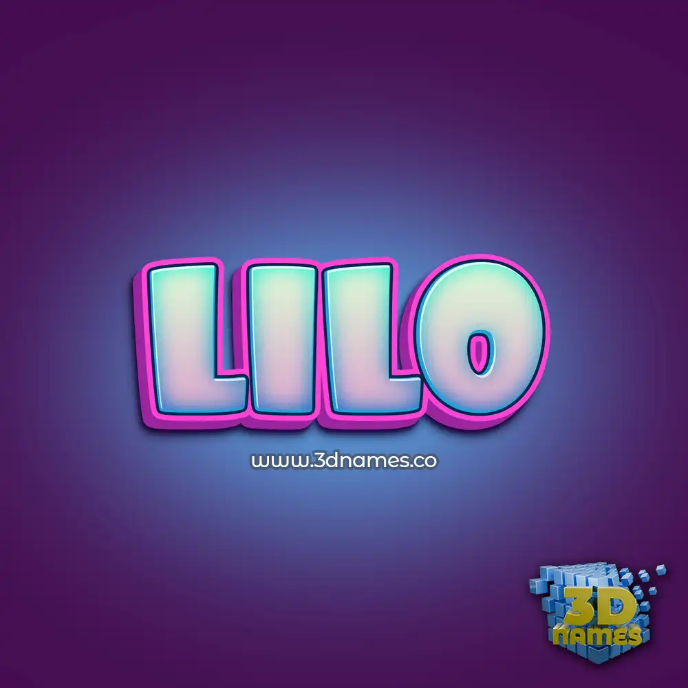 lilo in Phat Purple style - 3D name wallpaper