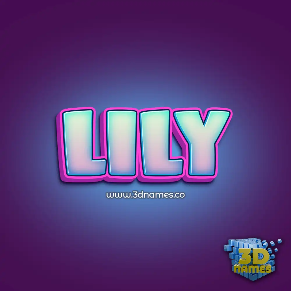 lily in Phat Purple style - 3D name wallpaper