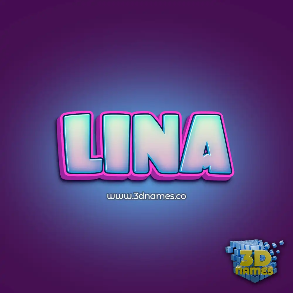 lina in Phat Purple style - 3D name wallpaper