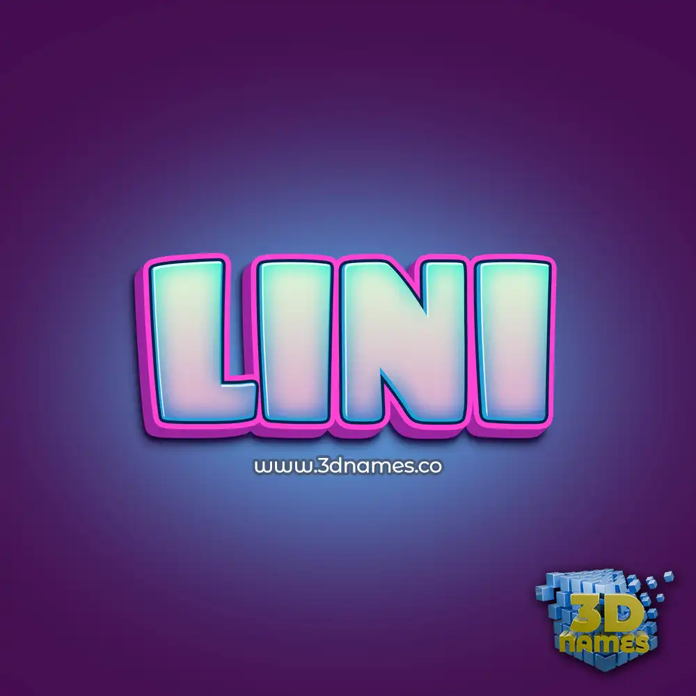 lini in Phat Purple style - 3D name wallpaper