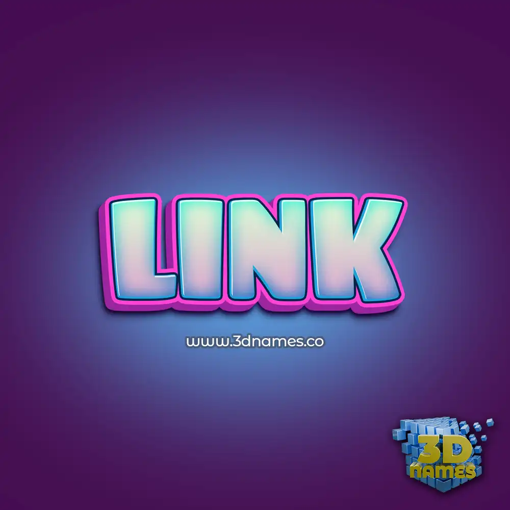 link in Phat Purple style - 3D name wallpaper