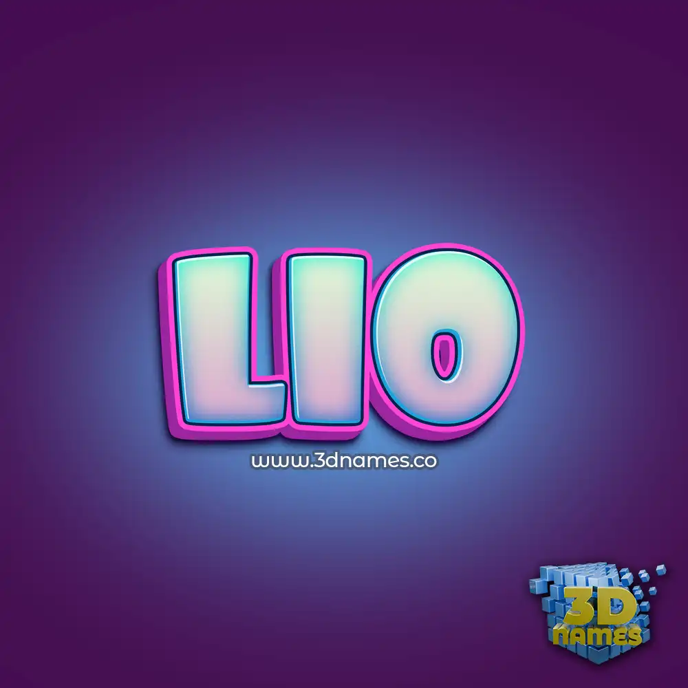 lio in Phat Purple style - 3D name wallpaper