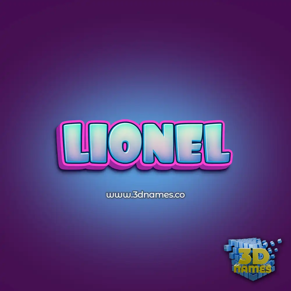 lionel in Phat Purple style - 3D name wallpaper