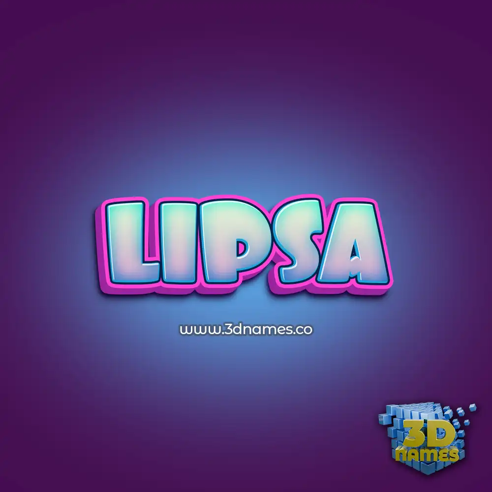 lipsa in Phat Purple style - 3D name wallpaper