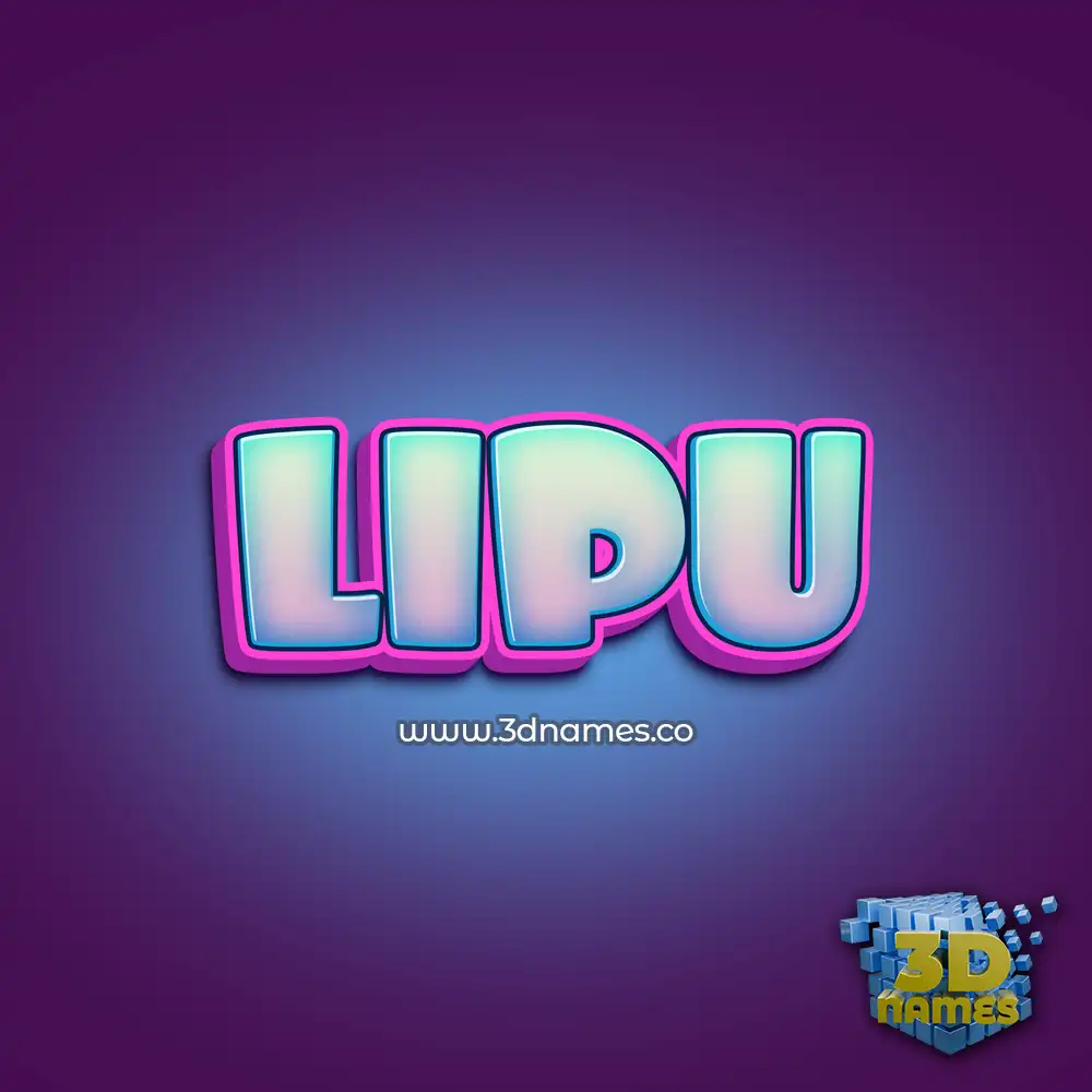 lipu in Phat Purple style - 3D name wallpaper