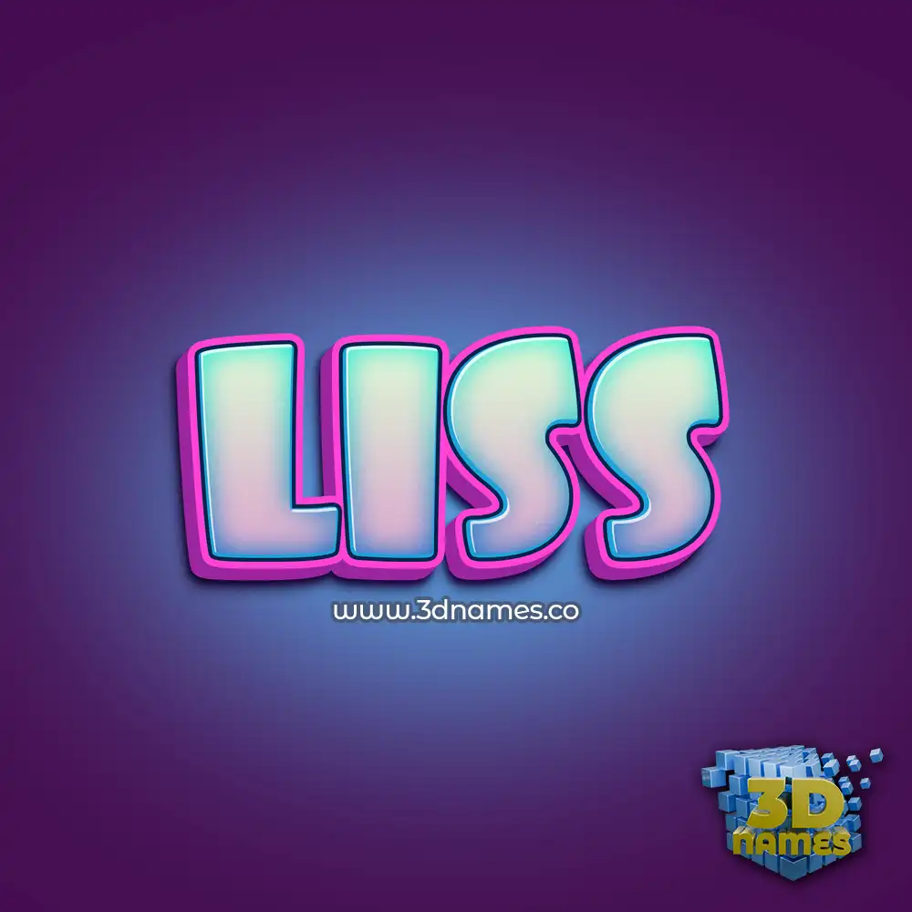 liss in Phat Purple style - 3D name wallpaper