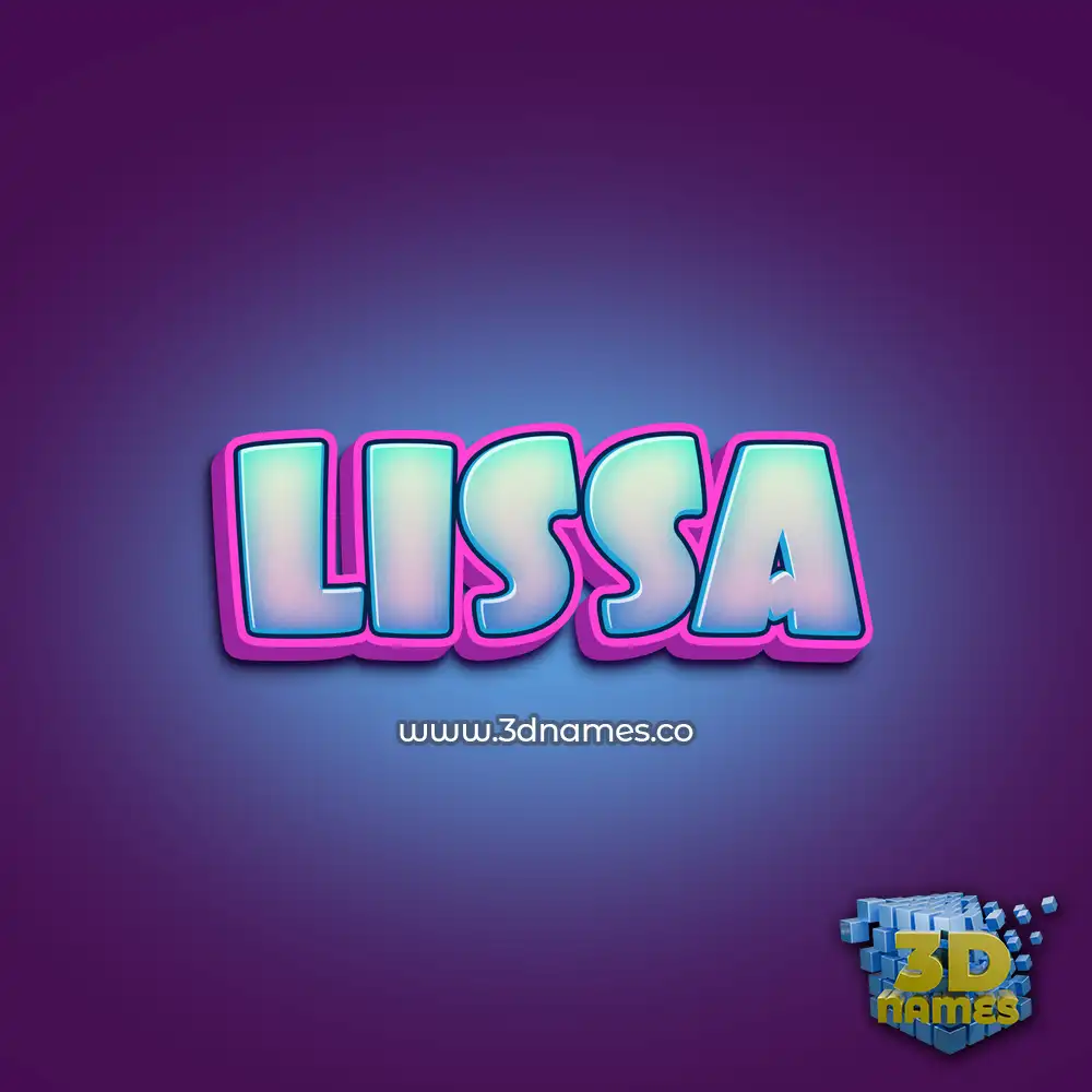 lissa in Phat Purple style - 3D name wallpaper