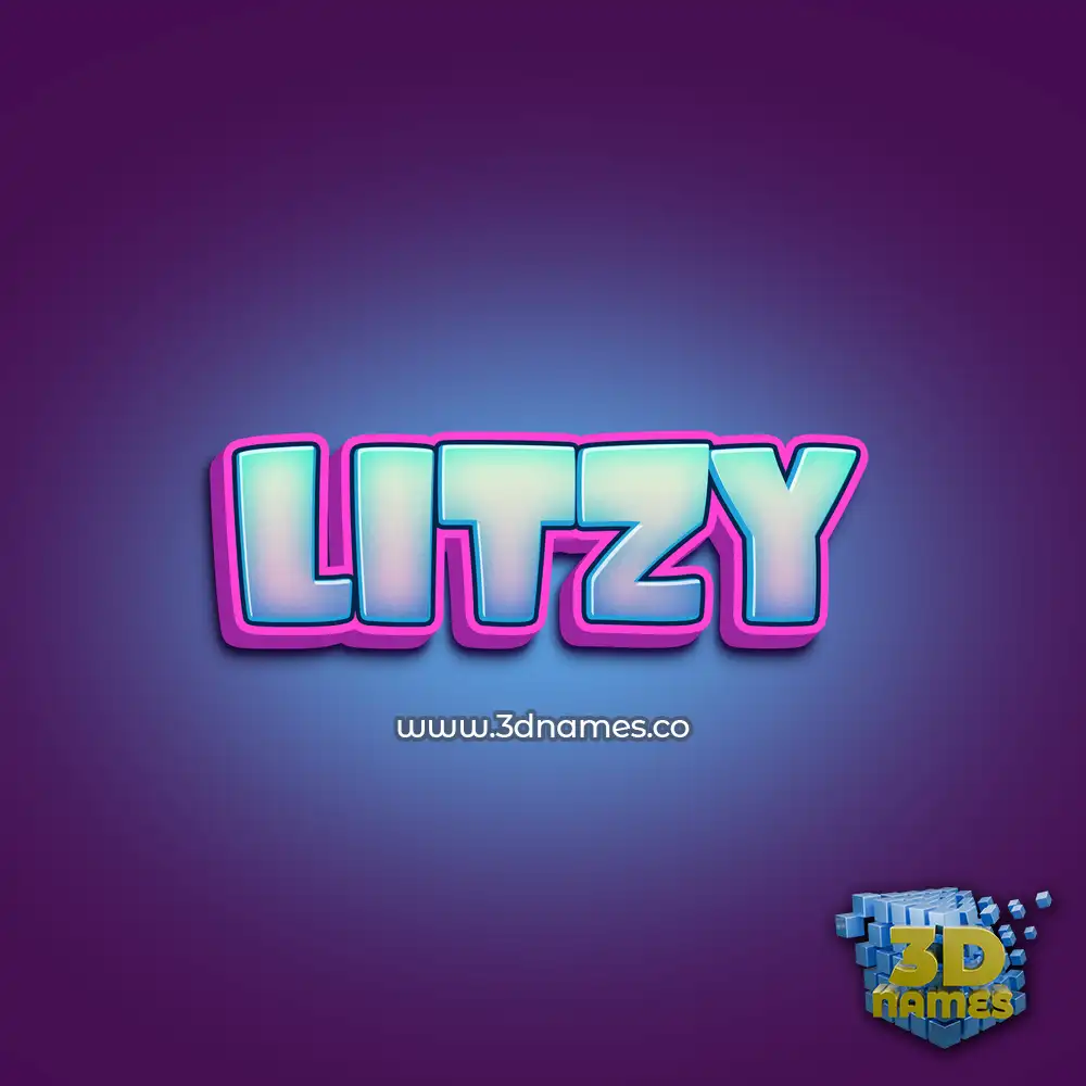 litzy in Phat Purple style - 3D name wallpaper