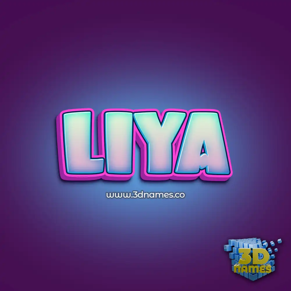 liya in Phat Purple style - 3D name wallpaper