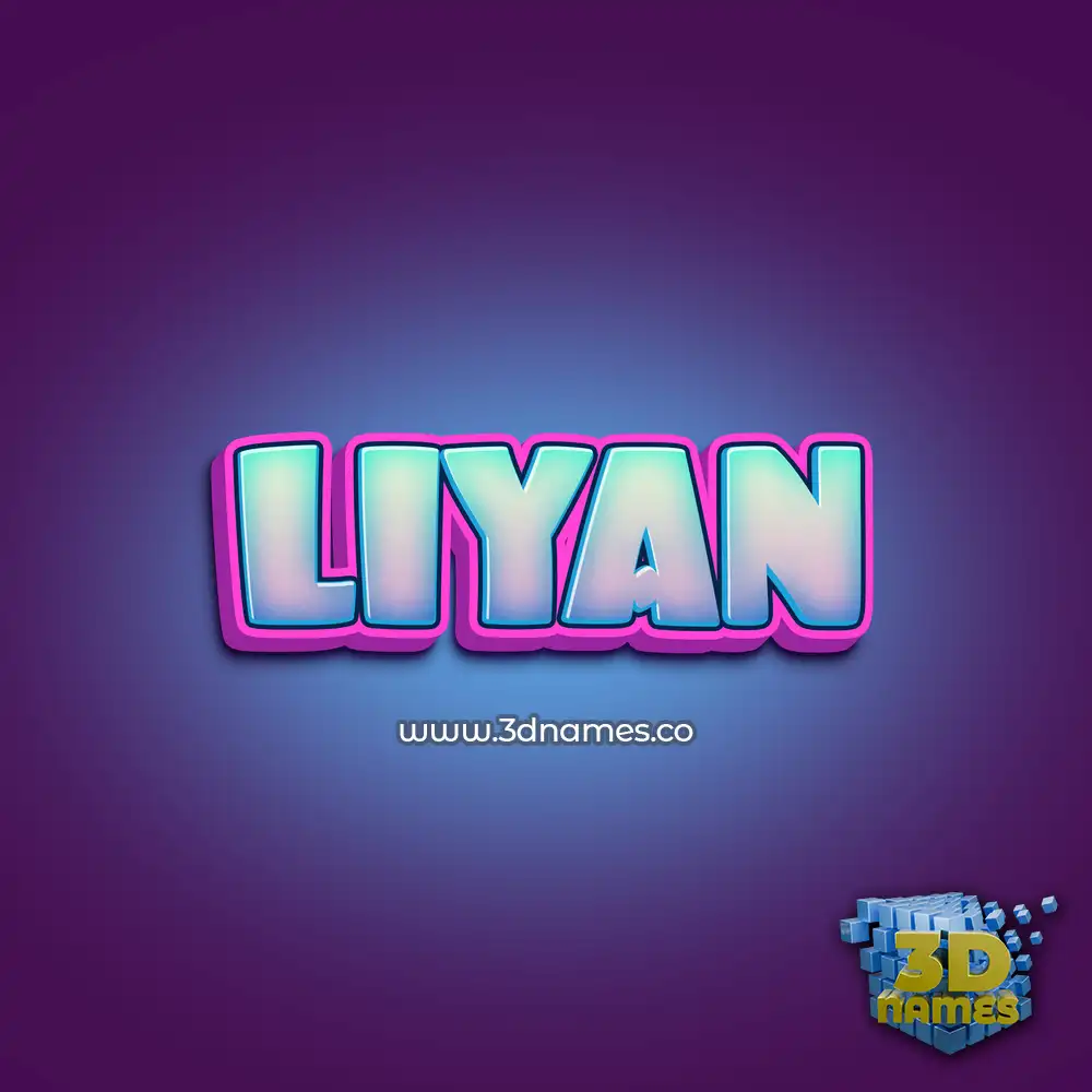 liyan in Phat Purple style - 3D name wallpaper