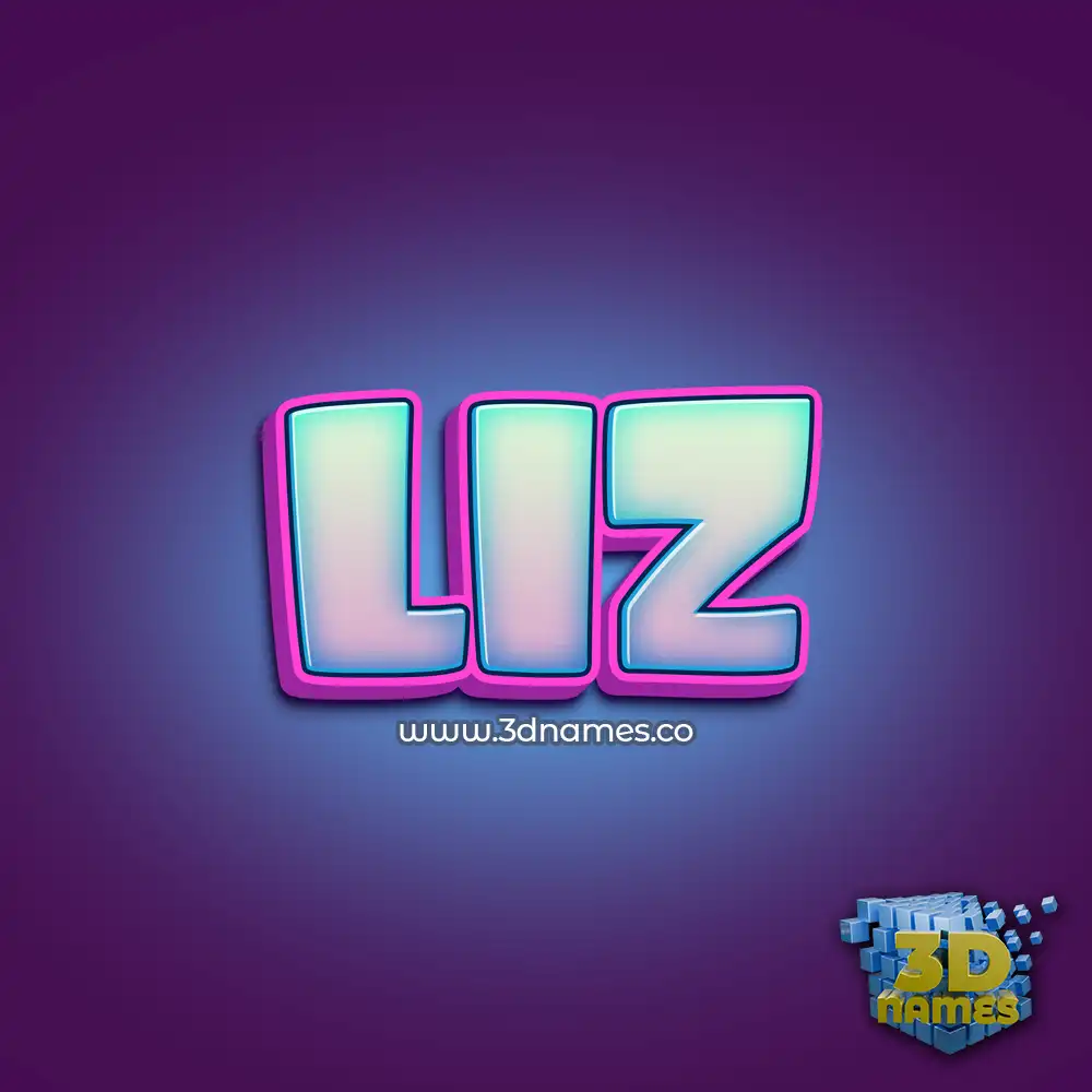 liz in Phat Purple style - 3D name wallpaper