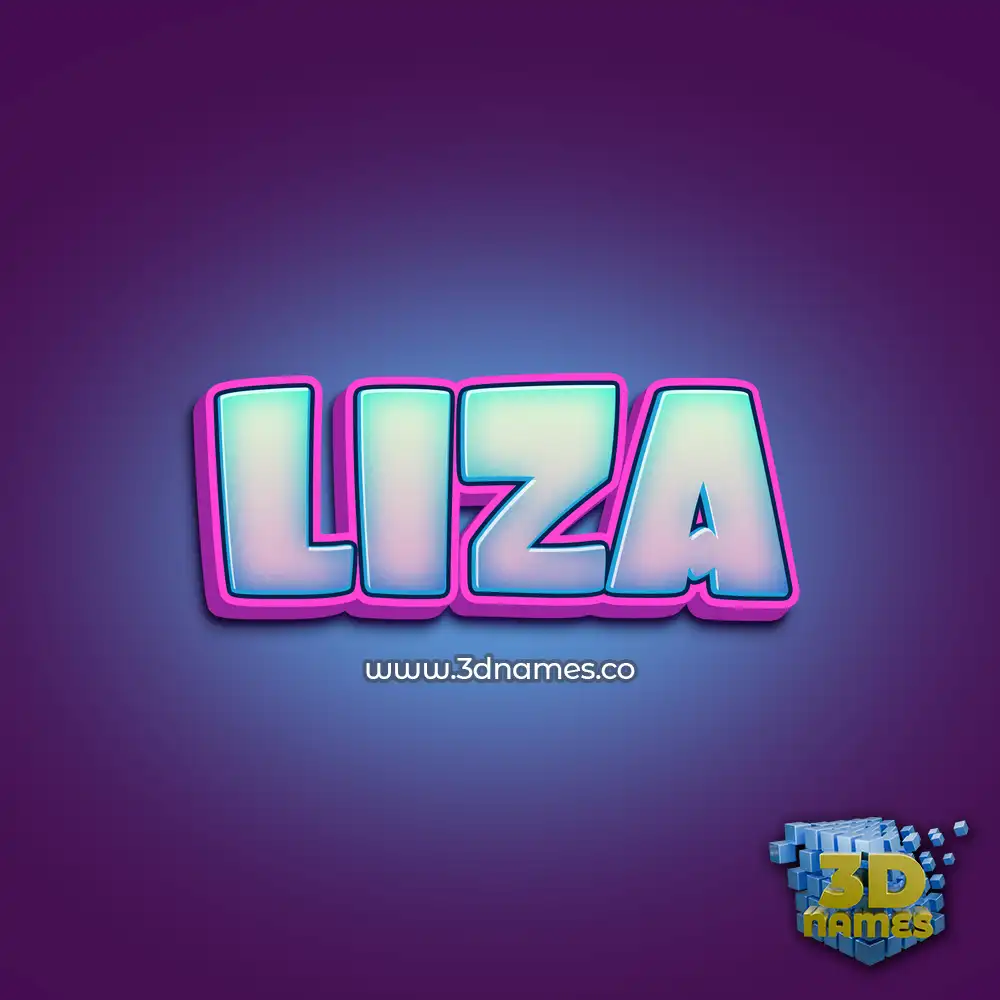 liza in Phat Purple style - 3D name wallpaper
