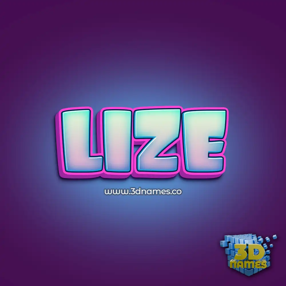 lize in Phat Purple style - 3D name wallpaper