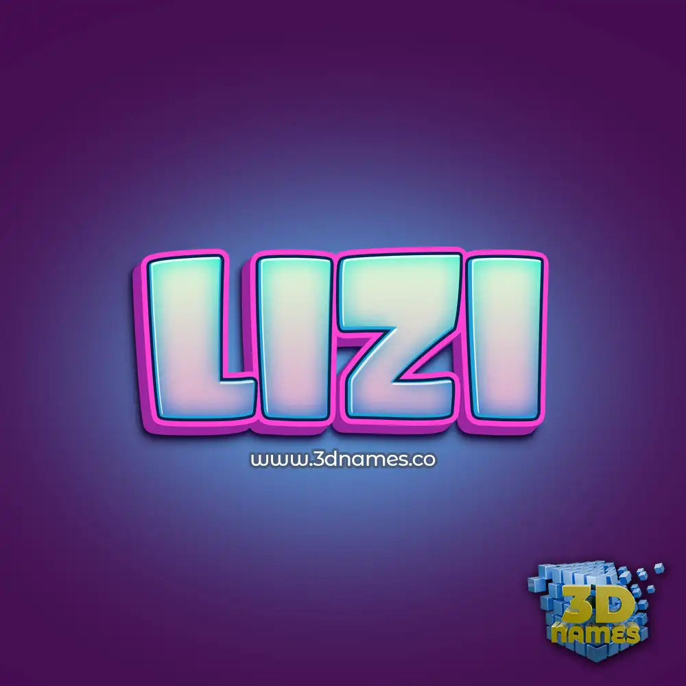 lizi in Phat Purple style - 3D name wallpaper