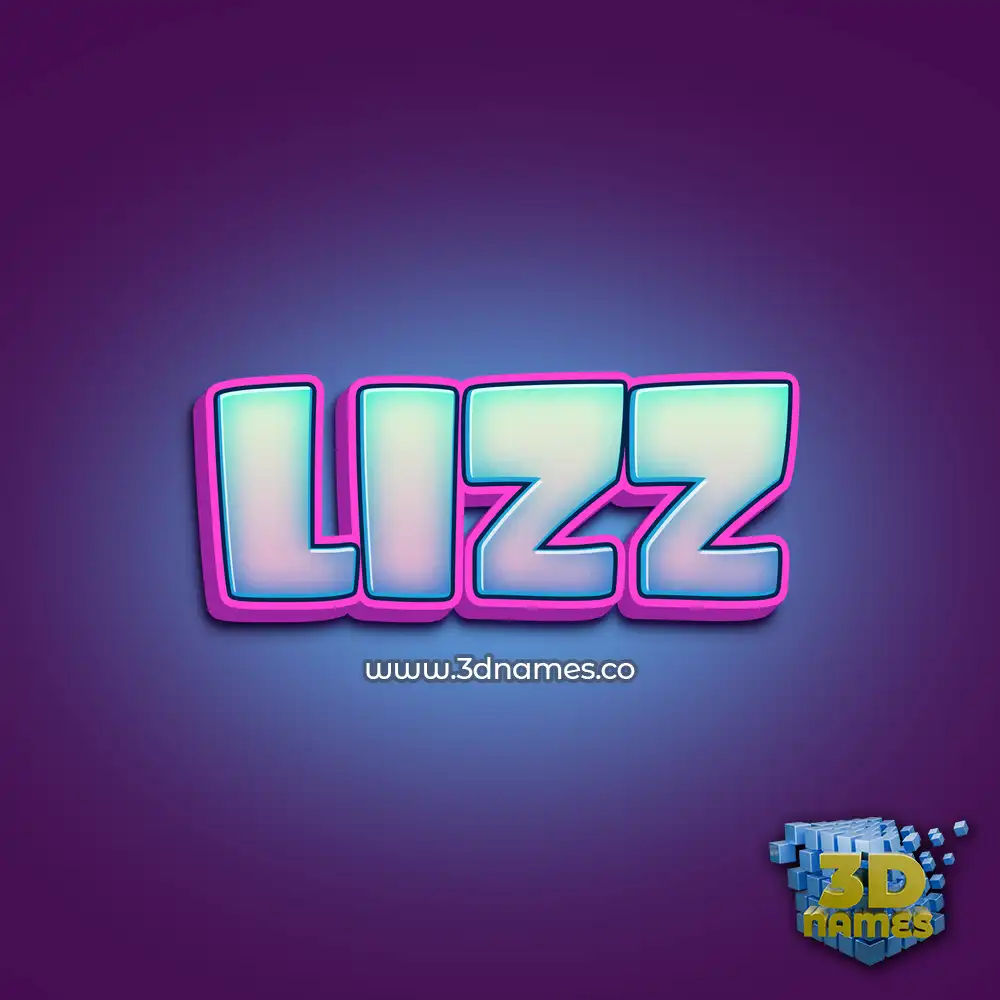 lizz in Phat Purple style - 3D name wallpaper