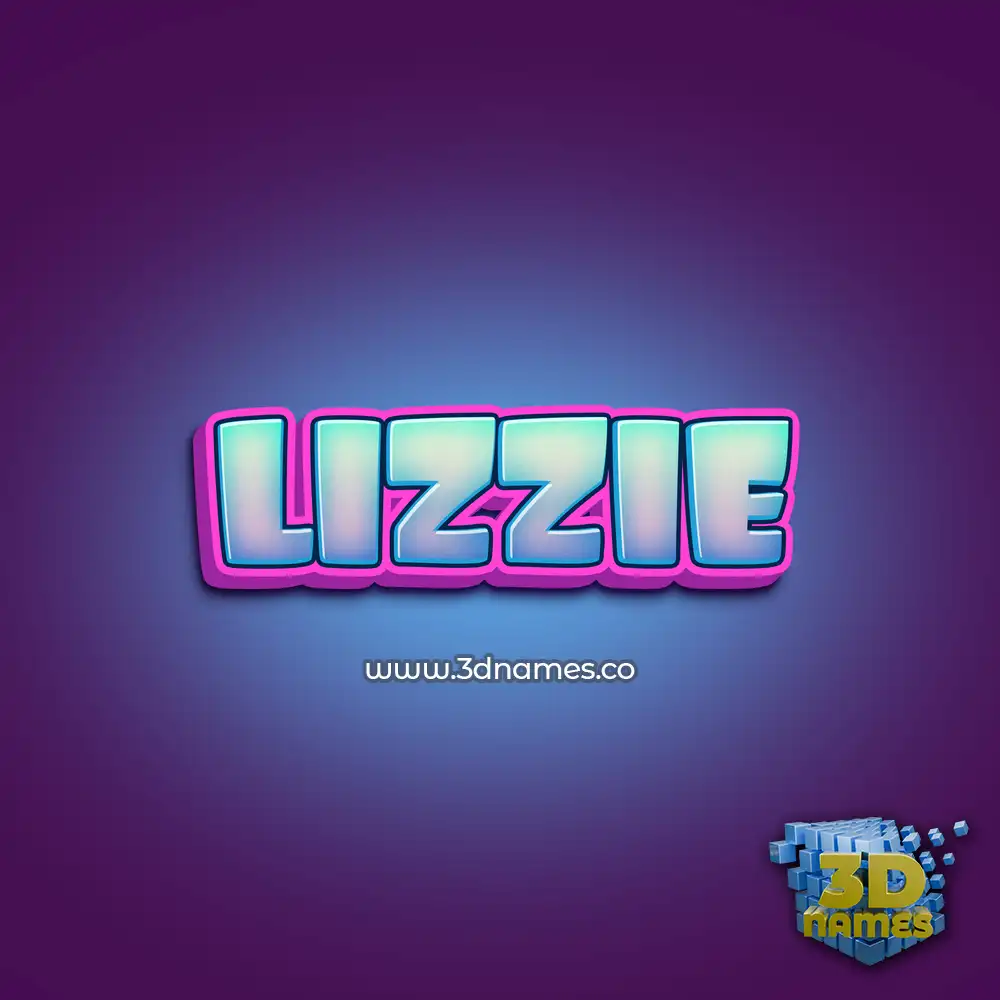 lizzie in Phat Purple style - 3D name wallpaper