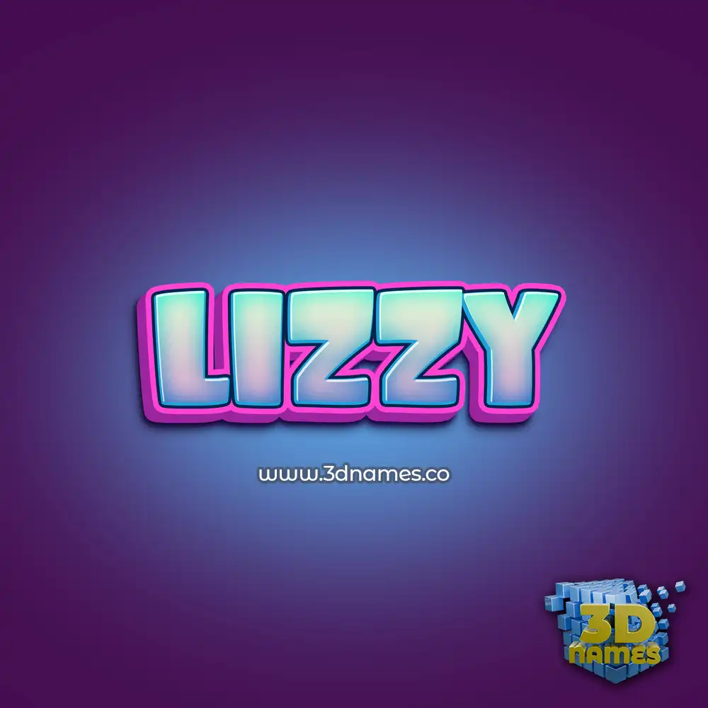 lizzy in Phat Purple style - 3D name wallpaper