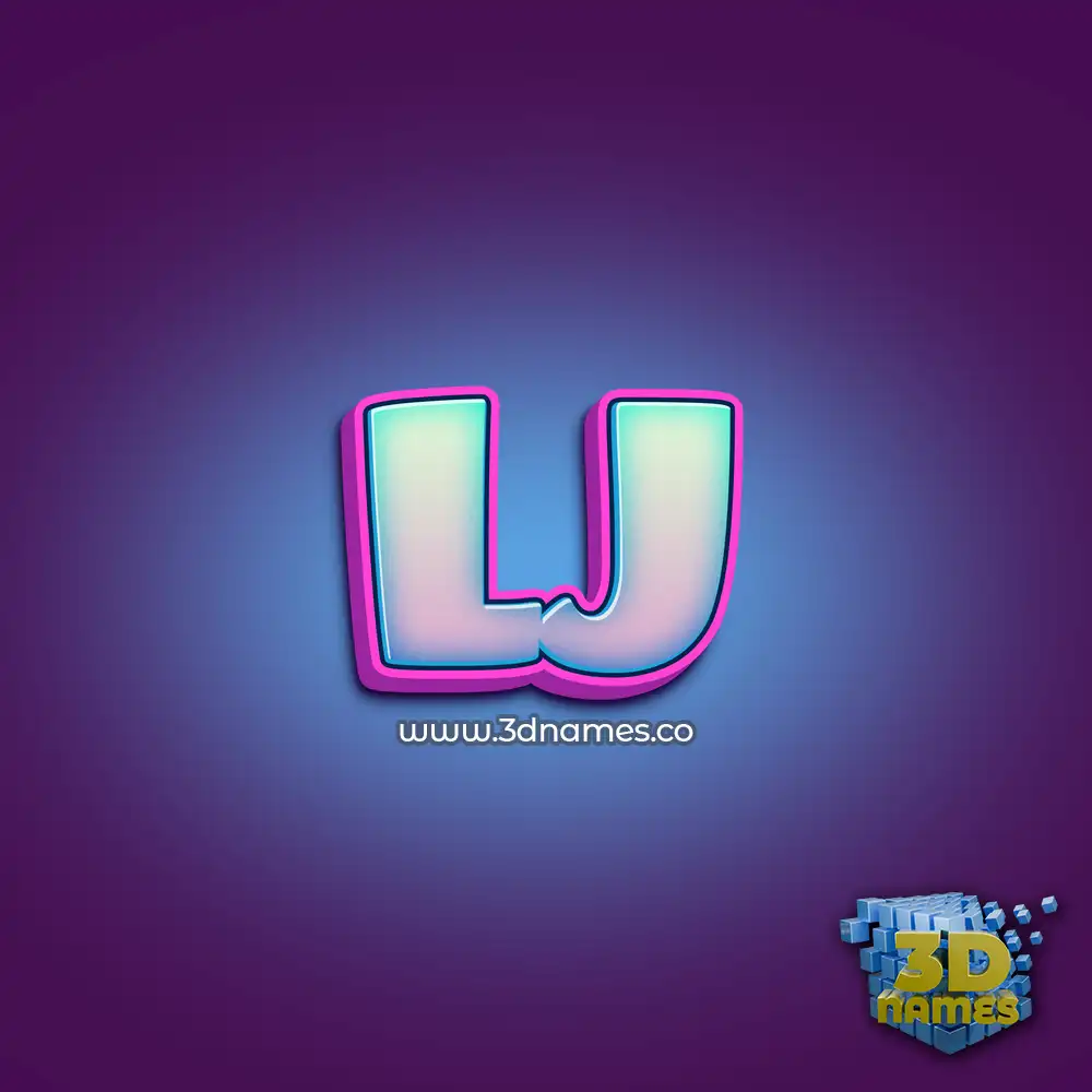 lj in Phat Purple style - 3D name wallpaper