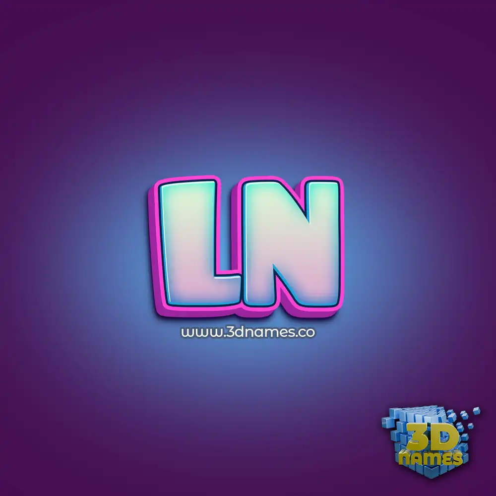 ln in Phat Purple style - 3D name wallpaper