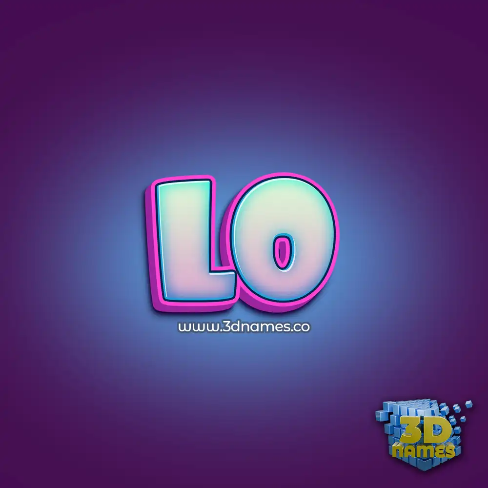 lo in Phat Purple style - 3D name wallpaper