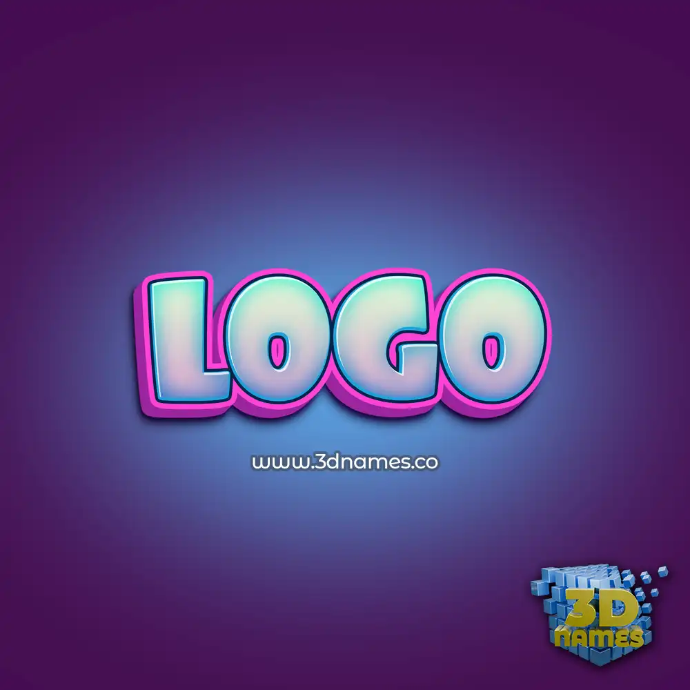 logo in Phat Purple style - 3D name wallpaper