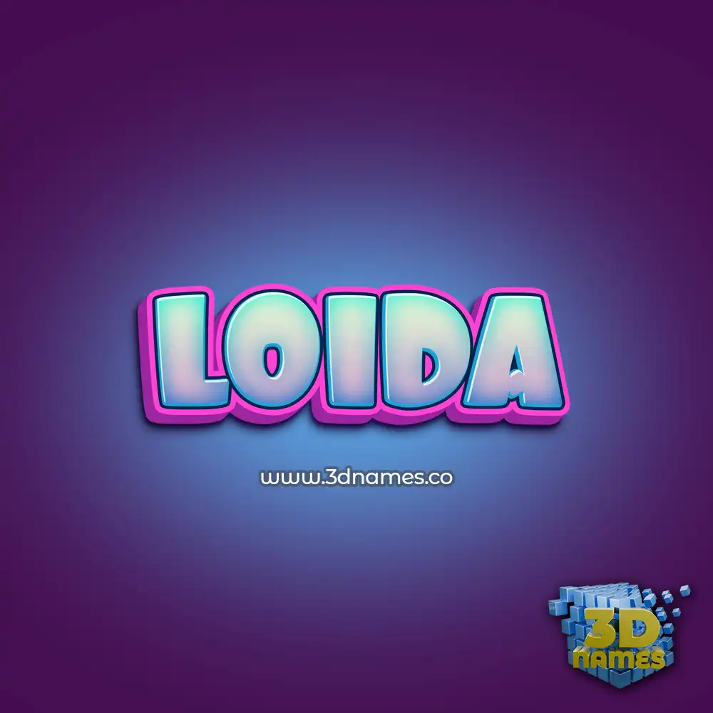 loida in Phat Purple style - 3D name wallpaper
