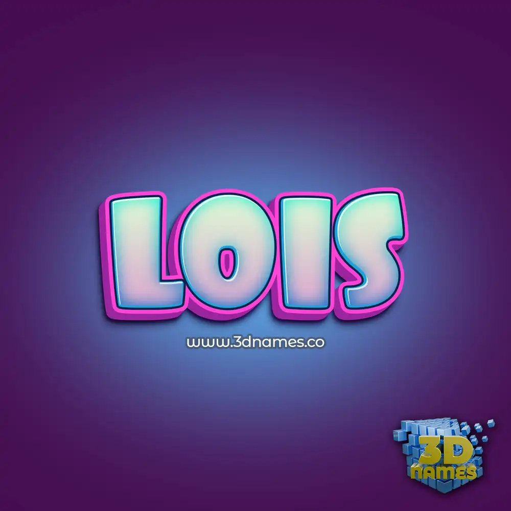 lois in Phat Purple style - 3D name wallpaper